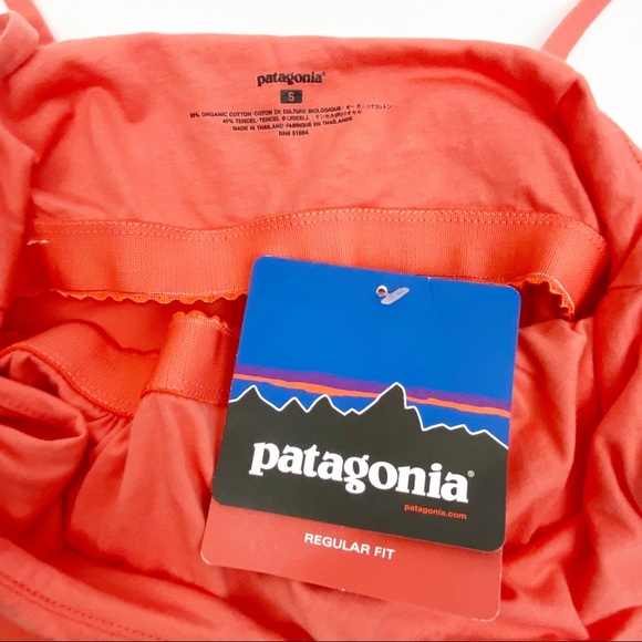 Patagonia Kamala Ruffle Tank Organic Cotton Dress: Coral Floral - Picture 7 of 8